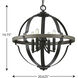 Lockhart 4 Light 19.75 inch Matte Black Foyer Pendant Ceiling Light