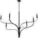 Livadia 6 Light Black Chandelier Ceiling Light, 1 Tier Large