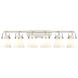 Pilaster II Cone 6 Light 45.5 inch Satin Nickel Bath Vanity Light Wall Light in Matte White Glass