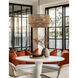 Eco Collection - Milos Family 6 Light 24 inch Matte Black and Natural Semi-Flush Ceiling Light in 24" D x 24" W x 12.5" H, EVOLV