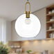 Alora Mood Soji 1 Light 9.88 inch Aged Gold Pendant Ceiling Light in Clear Glass