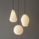 Bone Porcelain LED 20 inch Weathered Brass Pendant Ceiling Light