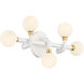 Tubular LED 22.63 inch Matte White W/Honey Gold Bath Light Wall Light