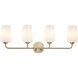 Celino 4 Light 32.5 inch Champagne Bronze Vanity Light Wall Light