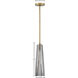 Cosette LED 5 inch Heritage Brass Pendant Ceiling Light in Heritage Brass / Smoke