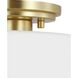 Adley 1 Light 8.62 inch Satin Brass Flush Mount Ceiling Light