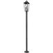 Gannon 3 Light 100.5 inch Black Outdoor Post Mounted Fixture