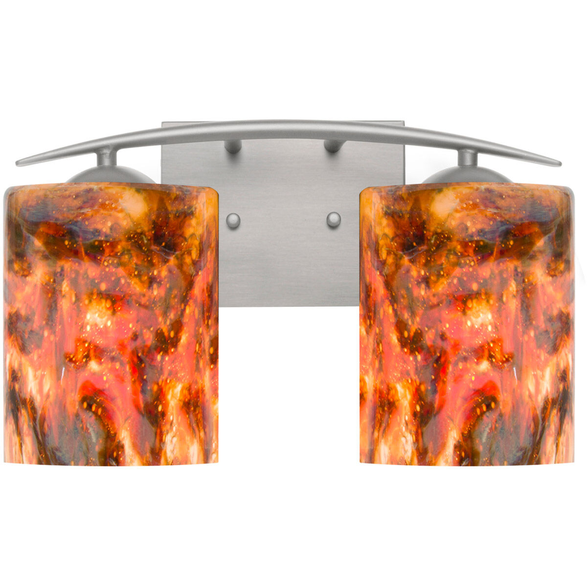 Lava 2 Light 13 inch Satin Nickel Vanity Light Wall Light