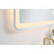 Lux 40 X 20 inch Glossy White Lighted Wall Mirror