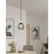 Palmorla 1 Light 6.25 inch Black and Natural Wood Pendant Ceiling Light