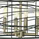 Boca 4 Light 14 inch Brushed Brass and Matte Black Mini Chandelier Ceiling Light