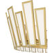 Ricochet 5 Light 24 inch Soft Brass Pendant Ceiling Light