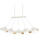 Five-O LED 41 inch Textured White W/Gold Leaf Island Light Ceiling Light
