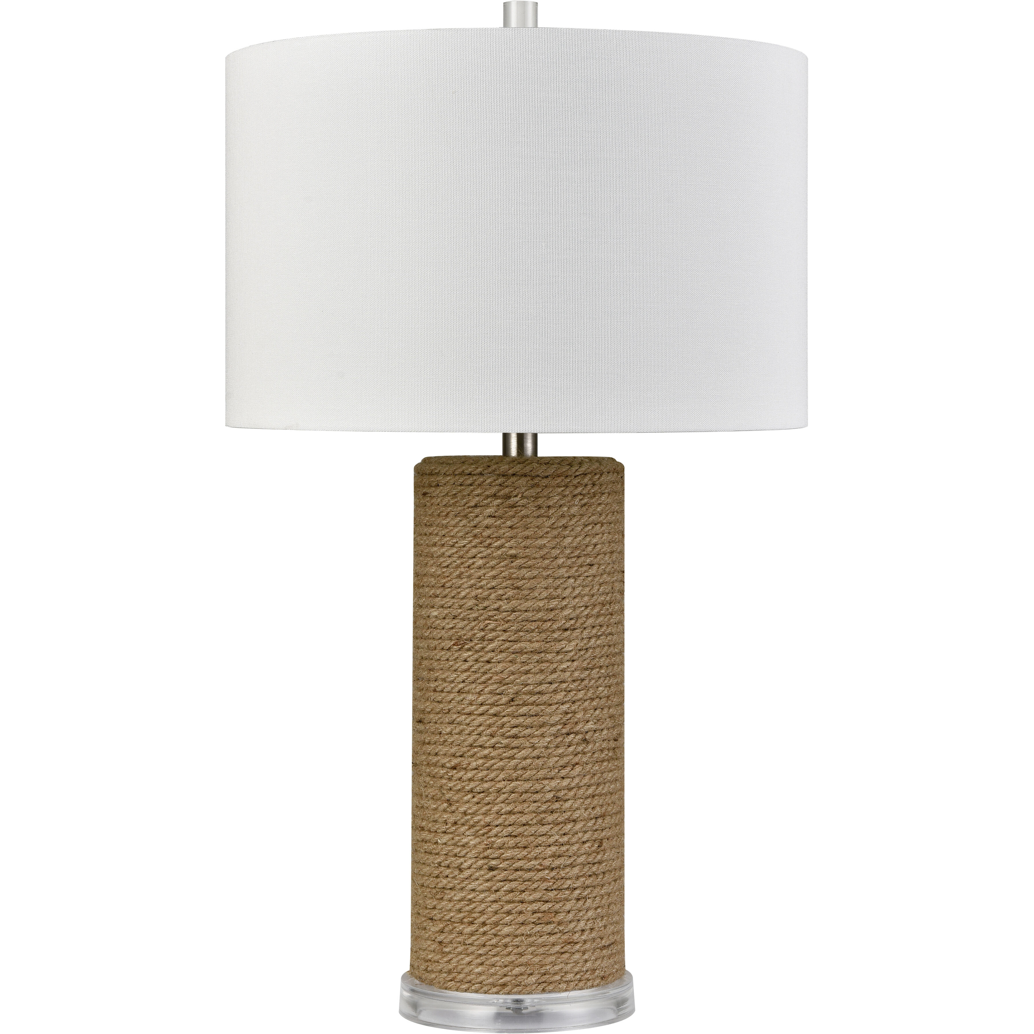 Sherman 27.5 inch 150 watt Natural with Clear Table Lamp Portable Light