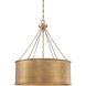 Rochester 6 Light 25 inch Gold Patina Pendant Ceiling Light