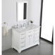 Americana 48 X 35 inch White with Carrara White Marble Vanity Set