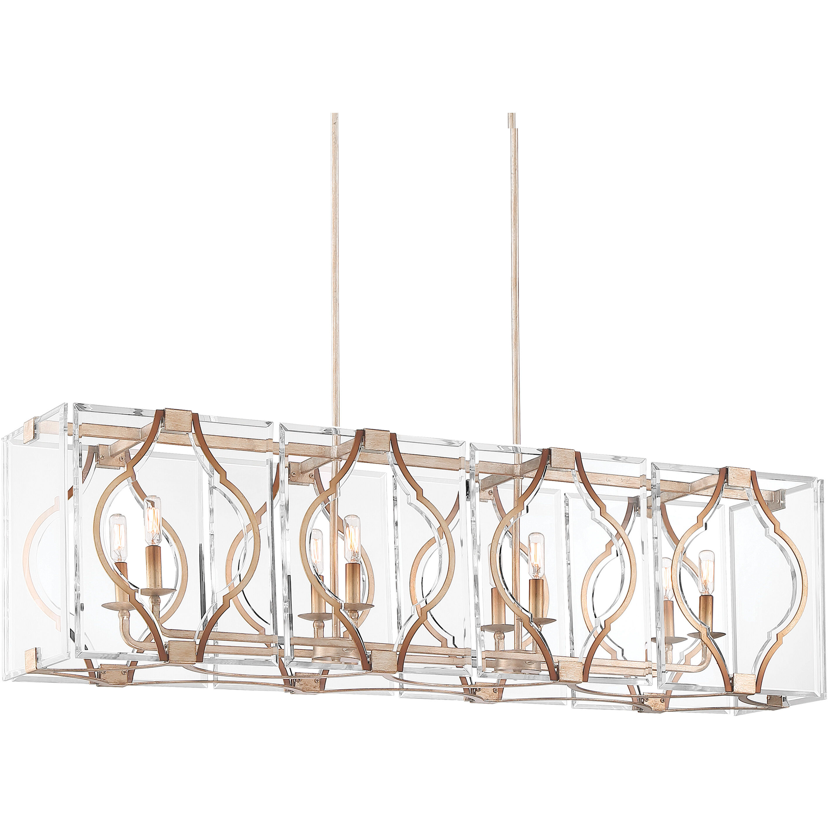 Brenton Cove 8 Light 50.13 inch Gold Mist Gold Leaf Island Light Ceiling Light