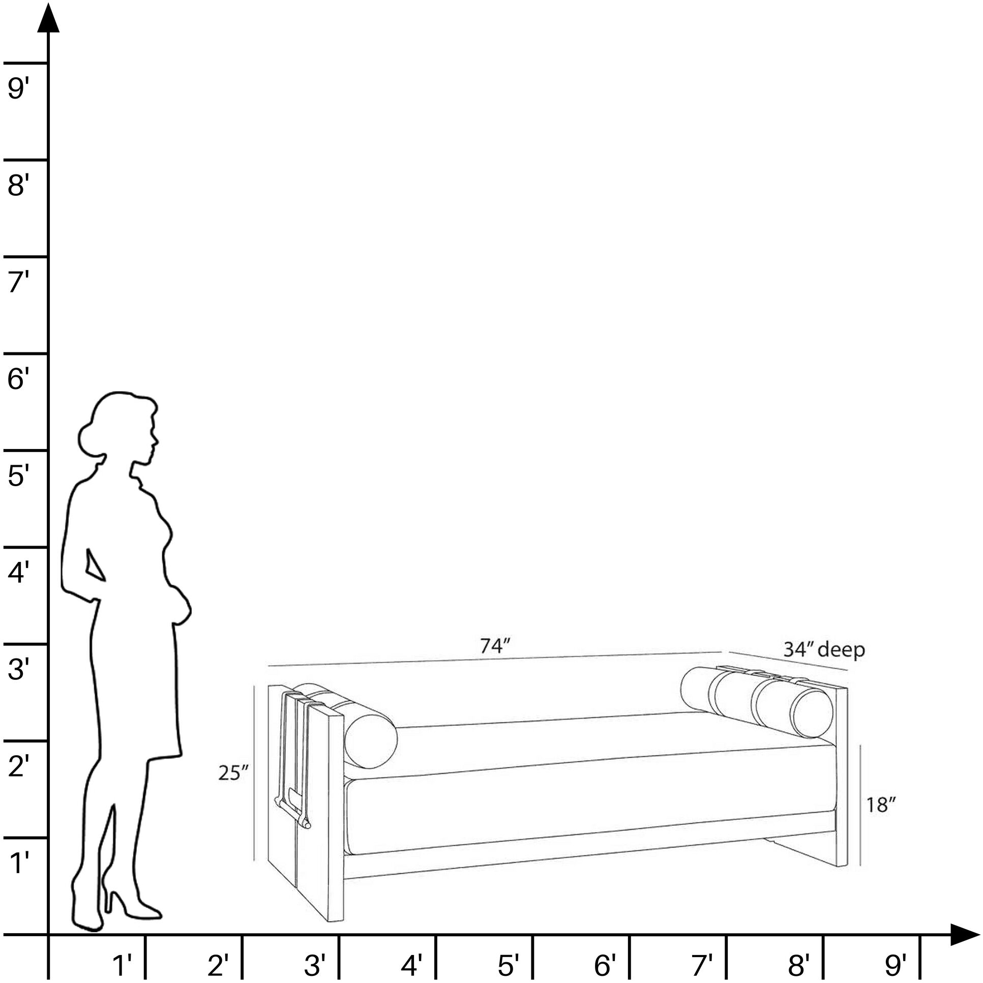Dominic Porpoise and Willow with Aged Bronze Outdoor Daybed