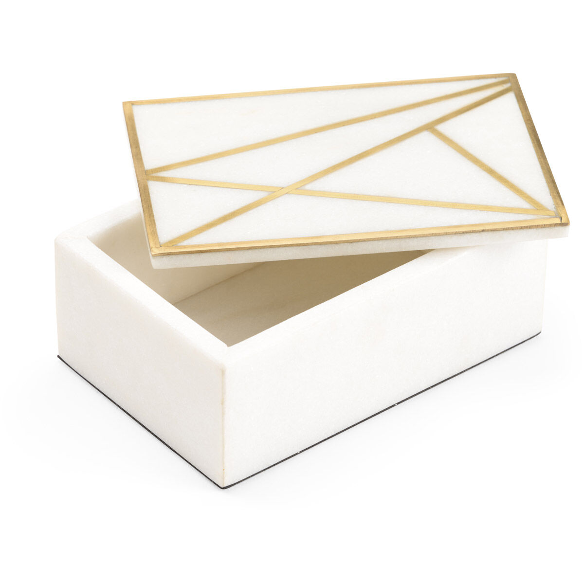 Wildwood 8 inch Natural White/Antique Gold Box