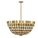 Amor 8 Light 36 inch Oxidized Gold Leaf And White Chandelier Ceiling Light
