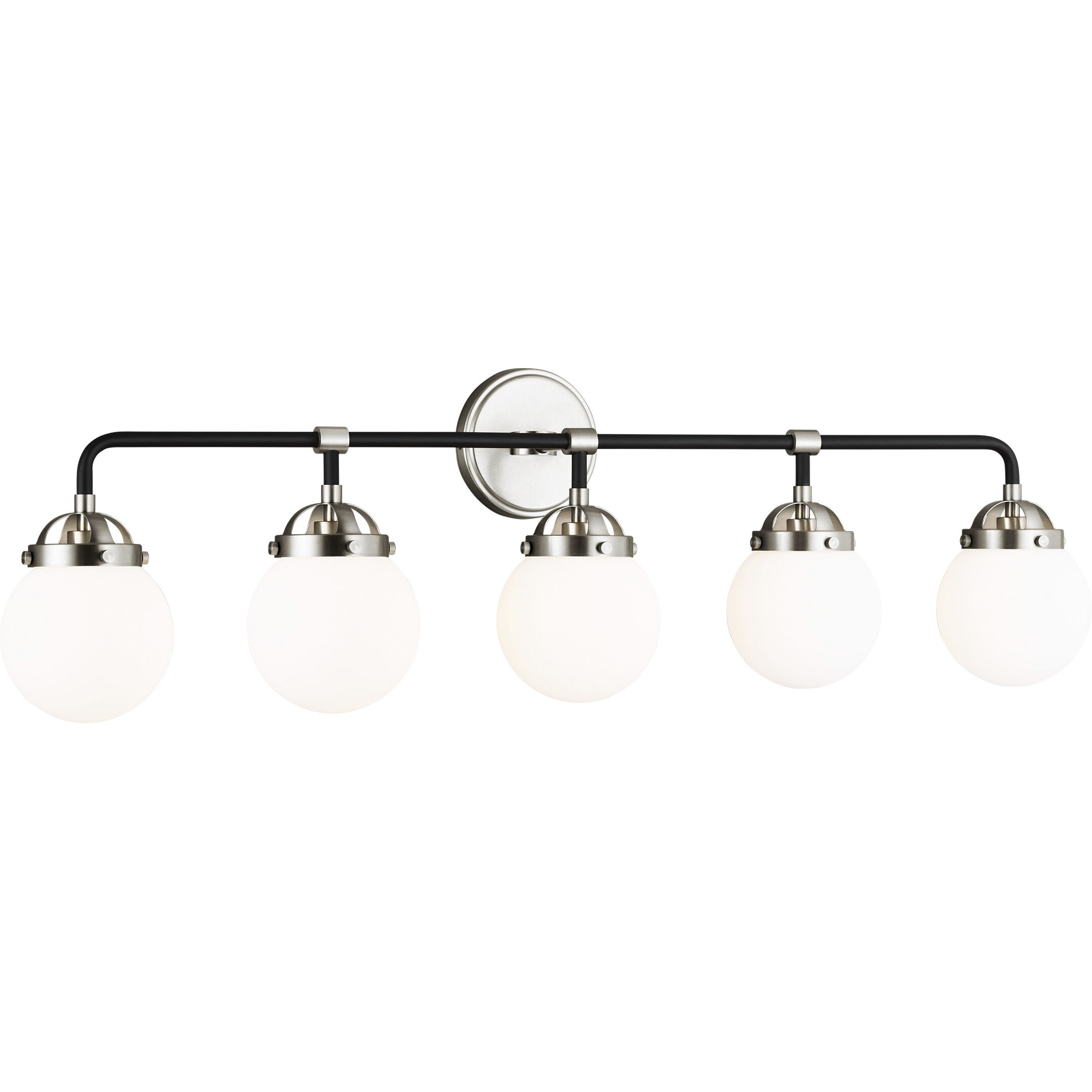 Ian K. Fowler Cafe Wall Bath Fixture Wall Light in Brushed Nickel