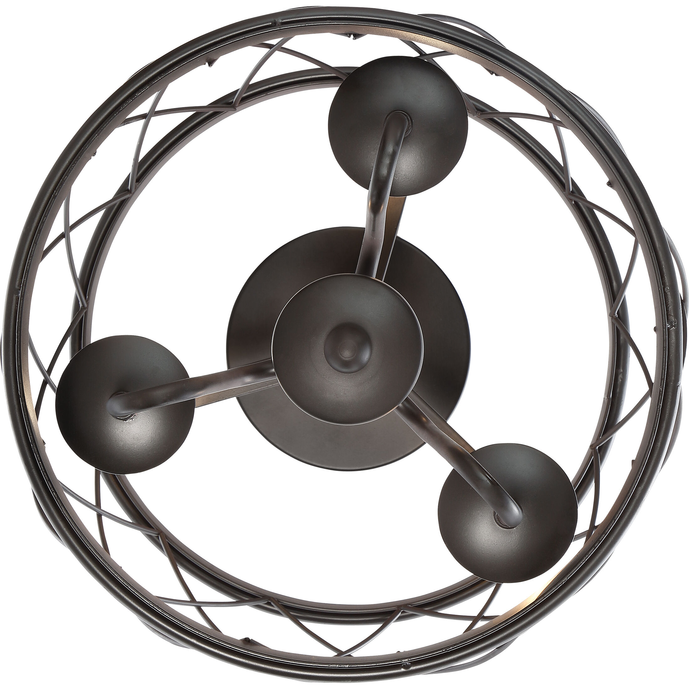 Dury 3 Light 12.5 inch Palladian Bronze Semi-Flush Mount Ceiling Light