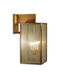 Midtown 4 Light 27.5 inch Antique Brass Outdoor Wall Light in Clear Glass, Four 60W Candelabra