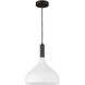 Alora Mood Belleview 1 Light 11.88 inch Matte Black Pendant Ceiling Light in Matte Opal Glass