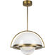 Bowery Pendant Ceiling Light in Vintage Brass