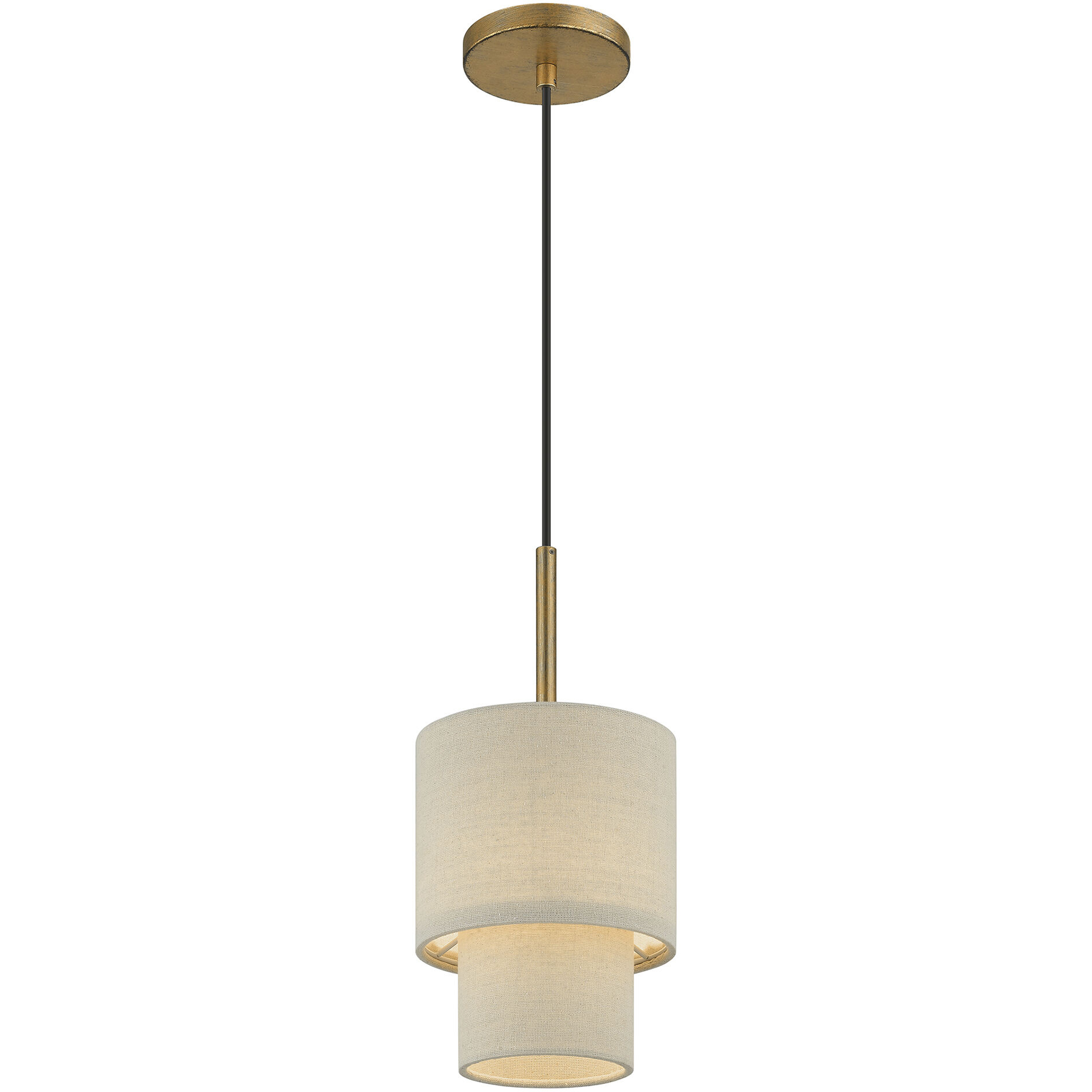 Bellingham 1 Light 7 inch Antique Gold Leaf Mini Pendant Ceiling Light