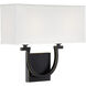 Rhodes 2 Light 14 inch Classic Bronze ADA Wall Sconce Wall Light, Essentials