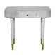 Celine 33 X 20 inch White Wash Desk/Side Table