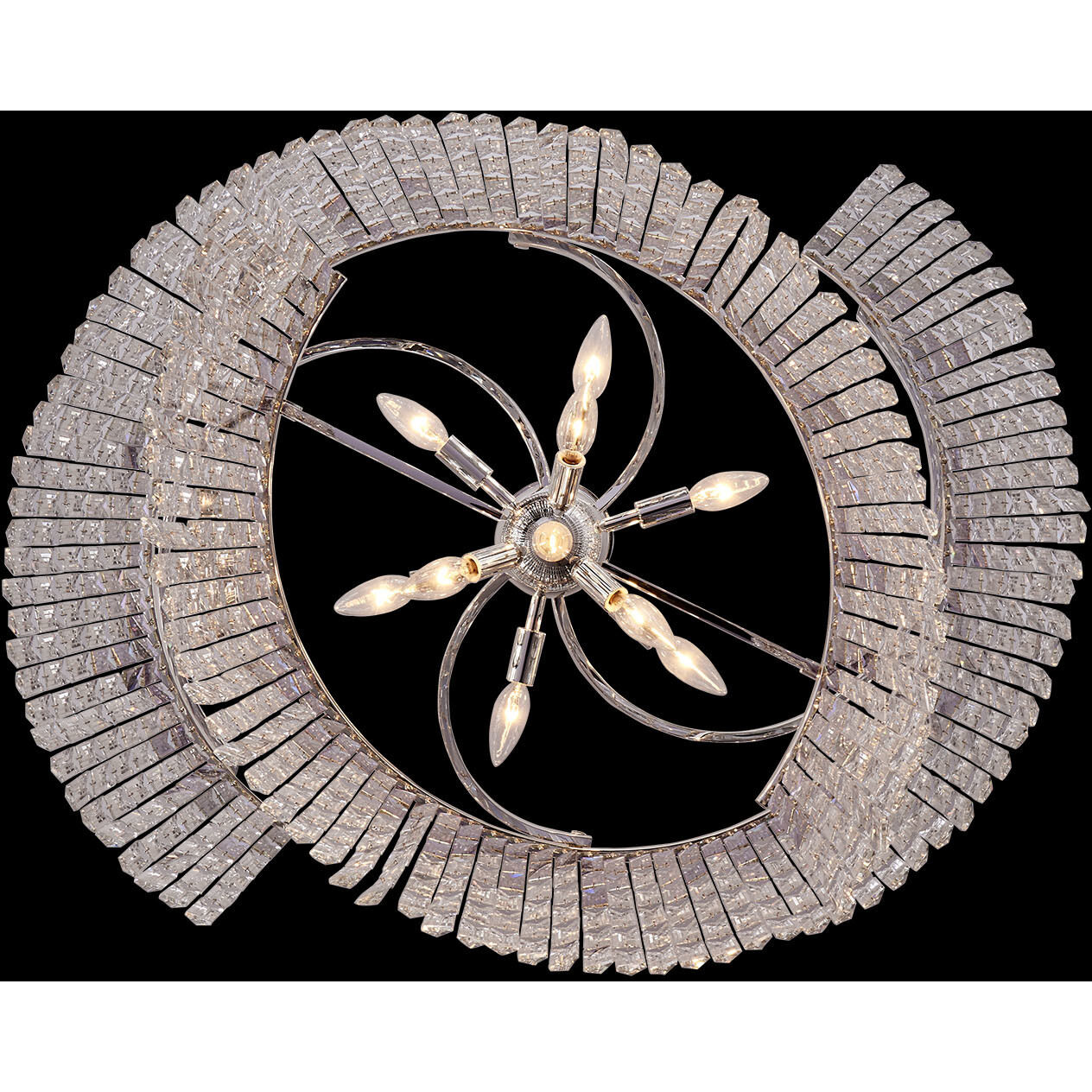 Vortice 13 Light 31 inch Polished Silver Pendant Ceiling Light