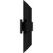 Chasm LED 21 inch Matte Black Gold Outdoor Wall Lantern