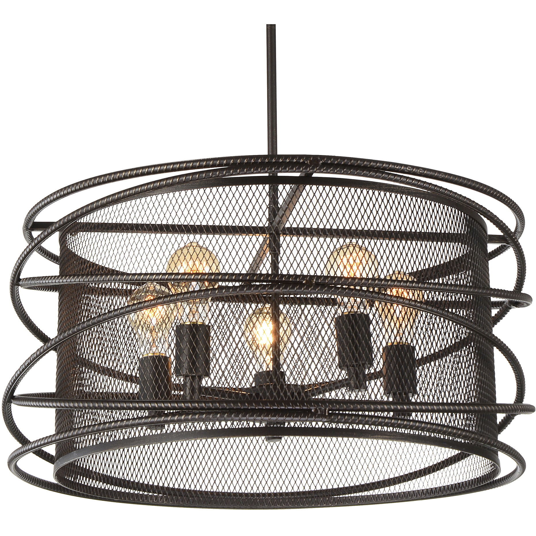 Darya 5 Light 22 inch Brown Up Pendant Ceiling Light