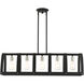 Stoneridge 5 Light 36 inch Textured Black Linear Chandelier Ceiling Light