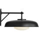 Richard June Liora 1 Light 12.5 inch Textured Black Outdoor Wall Light in LED