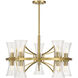 Bennington 10 Light 30.5 inch Warm Brass Chandelier Ceiling Light