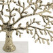 Anita Gold Finished Aluminum with White Marble Base D&eacute;cor