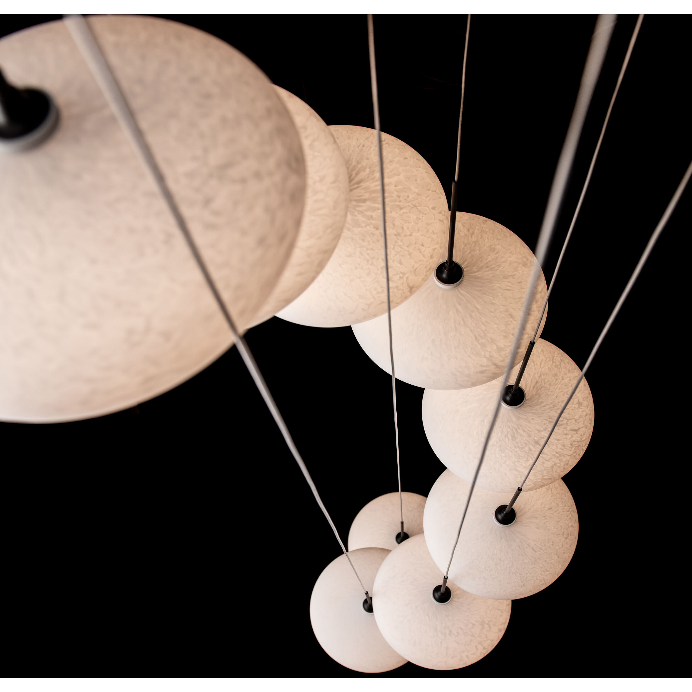 Clouds 9 Light 23.3 inch Black Pendant Ceiling Light