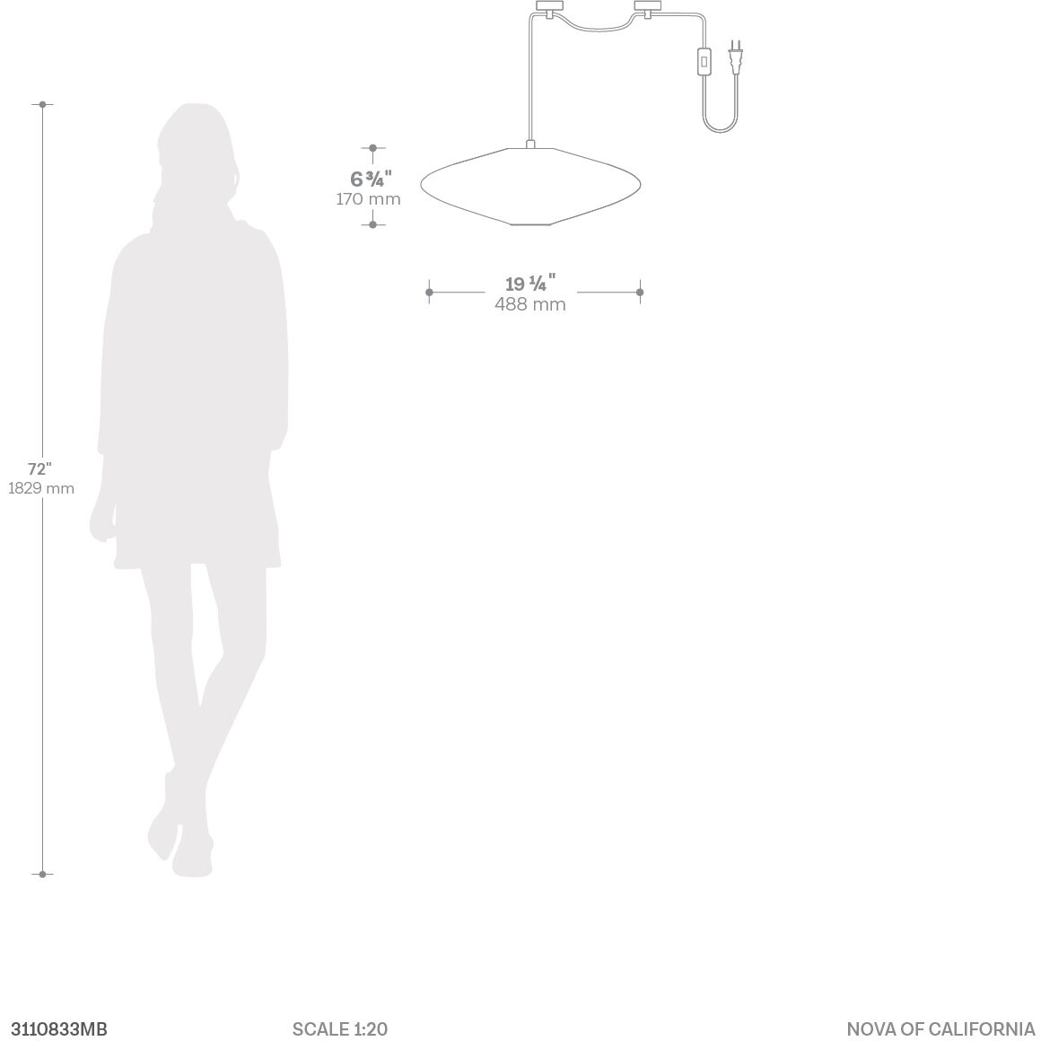 Roswell LED 10 inch Matte Black Pendant Swag Light Ceiling Light