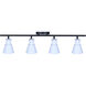 Radley 4 Light Black/White Track Lighting Ceiling Light