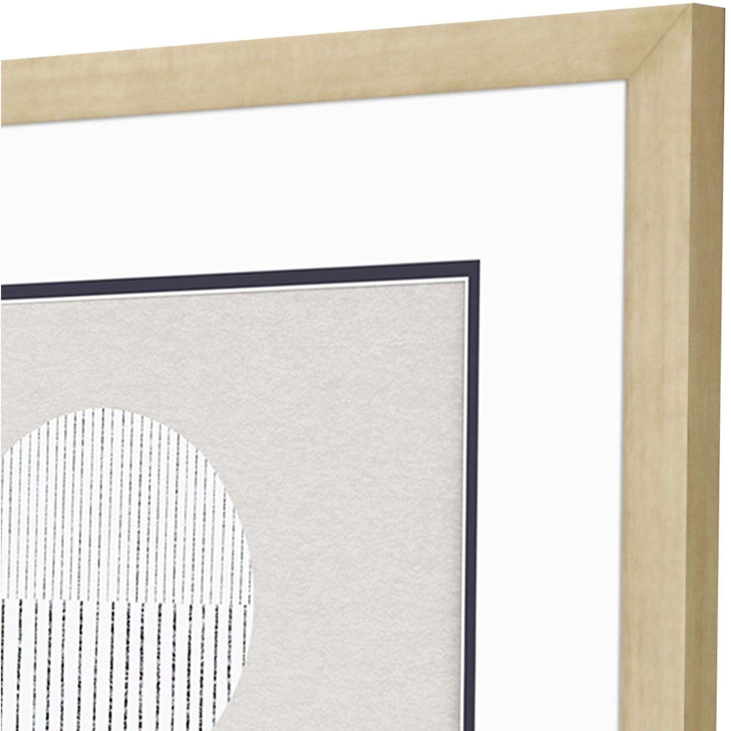 Helgo Kalvo Oland Sanna Blue and Orange and Black and White Framed Art, Propac