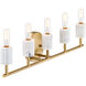 Star Dust 5 Light 24.25 inch Brushed Gold Vanity Light Wall Light