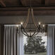 Shire 5 Light 27 inch Rustic Black Chandelier Ceiling Light