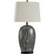 Cameron 37 inch 100.00 watt Obsidian Silver/Cream Table Lamp Portable Light