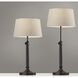 Mitchell 24.5 inch 100 watt Antiqued Black Table Lamps Portable Light, 2 Pack, Simplee Adesso