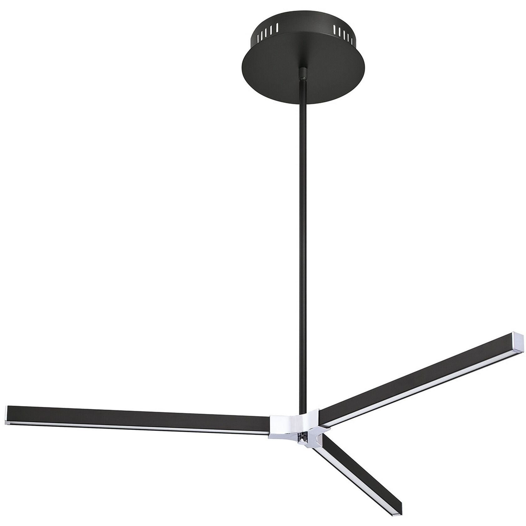 Stykx LED 36 inch Black and Chrome Pendant Ceiling Light