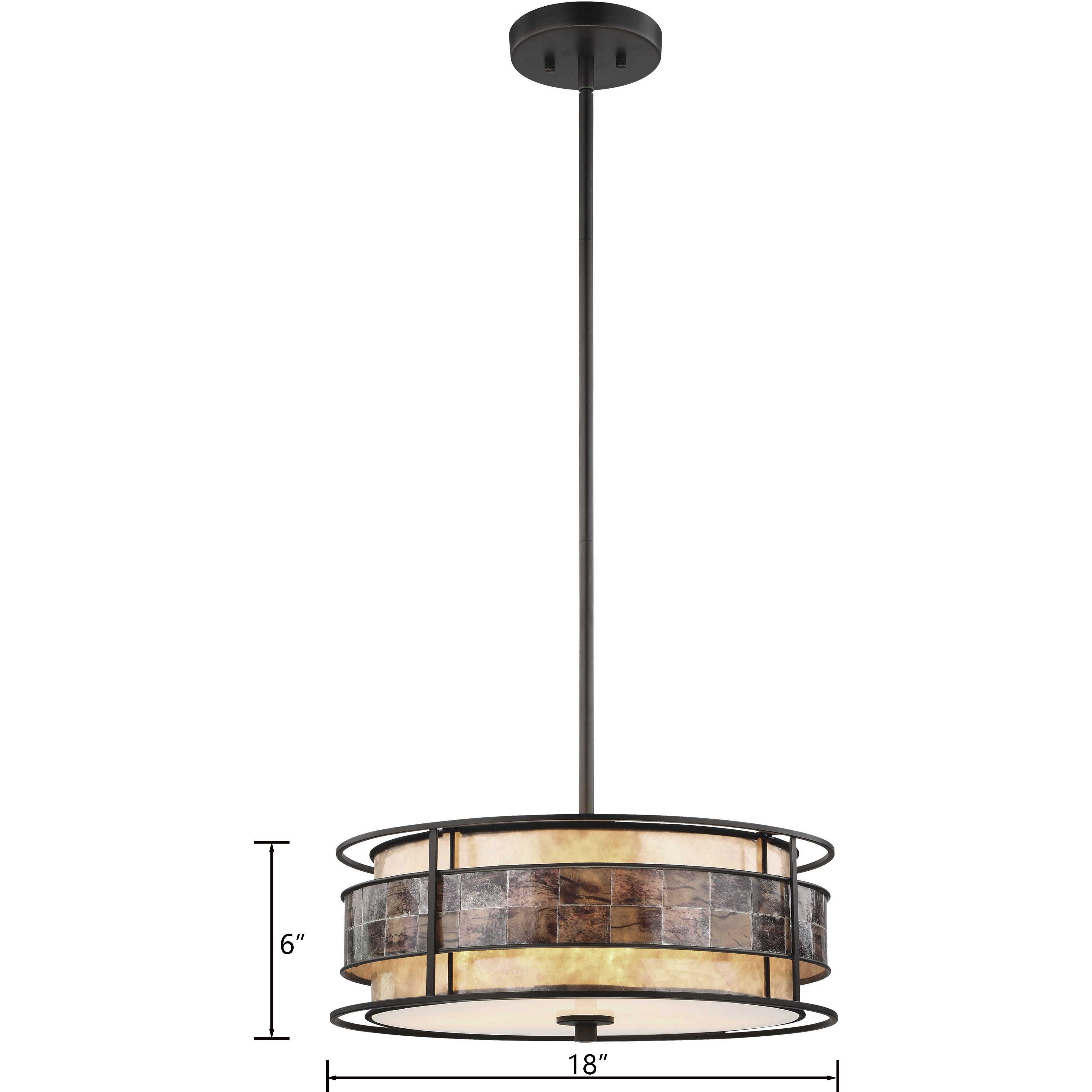Tremont 3 Light 18 inch Bronze with Tan Chandelier Ceiling Light