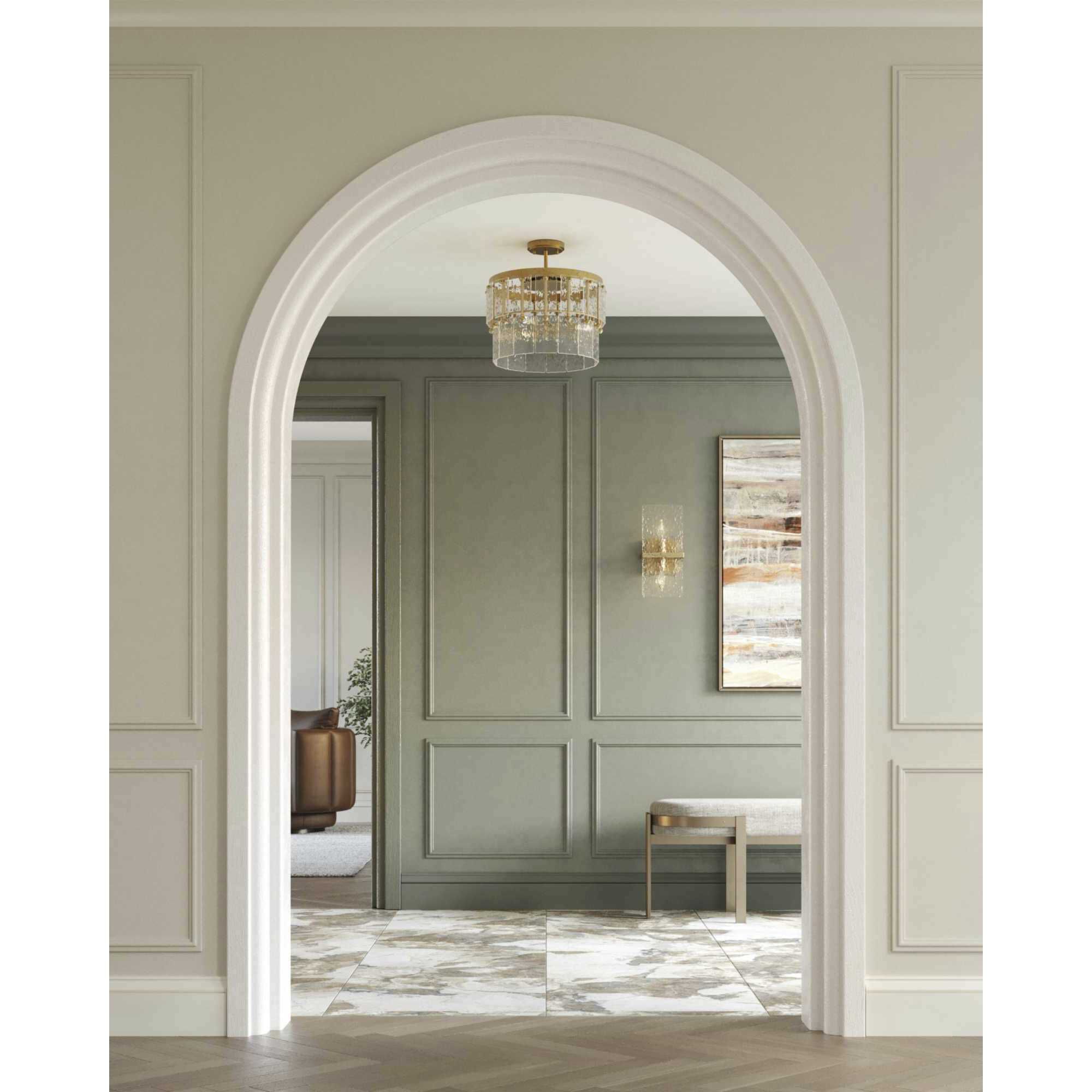 Chevall 2 Light 7 inch Gilded Silver Wall Sconce Wall Light, Design Series